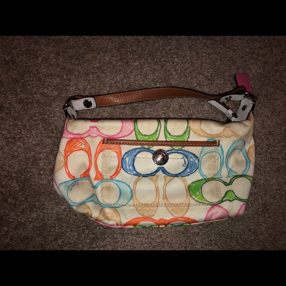 Multi color coach bag